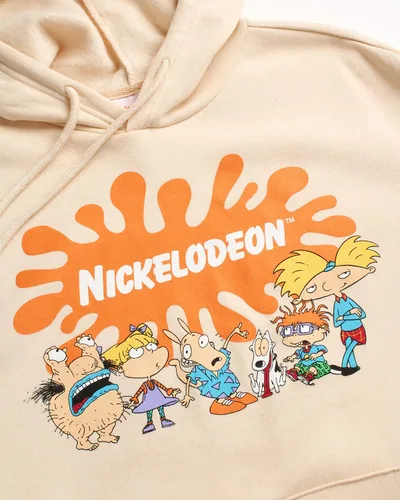 Vista 5 de Nickelodeon - Sudadera con capucha para hombre, diseño retro de los años 90 Nick Splat de dibujos animados