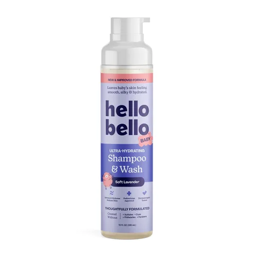 Vista 12 de Hello Bello Champú y gel de baño para niños, fórmula hipoalergénica suave, vegano y libre de crueldad, aroma cremoso de coco, 10 onzas líquidas