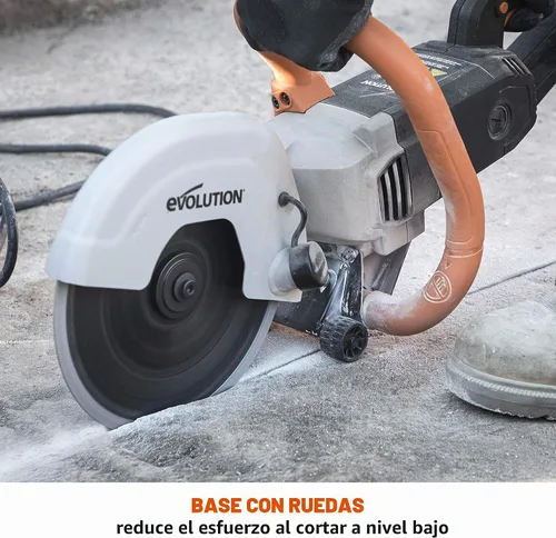 Vista 6 de Evolution R230DCT Sierra eléctrica para hormigón de 9 pulgadas Hoja de mampostería de diamante incluida Motor de 15 A Profundidad de corte