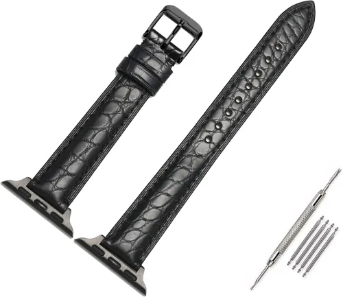 Vista 10 de Moran - Correas de cuero compatibles con Apple Watch Band 1.929 in 1.772 in 1.732 in 1.654 in 1.614 in 1.575 in 1.496 in, correa de cuero de oveja