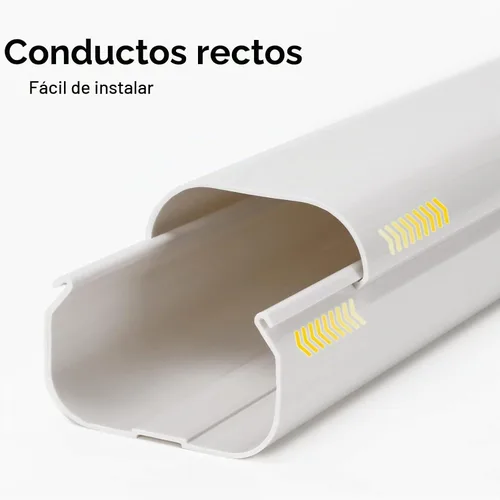 Vista 5 de 3" 7.5 ft Mini Split Line Set Cover, AC Lineset Cover Kit para Unidad Exterior Decorative PVC Paintable Line Cover Kit for Mini Split Air