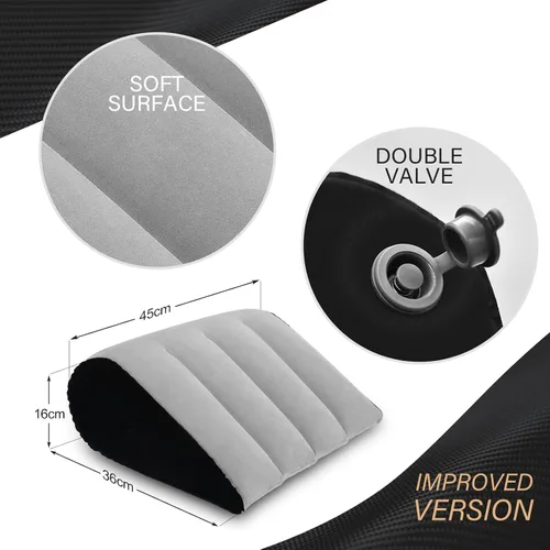 Vista 3 de Almohada inflable de cuña, almohada de apoyo lumbar, almohada de cuello para piernas para dormir, almohada inflable de viaje, almohada de rodilla