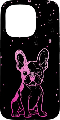 Vista 14 de Funda para iPhone 16 Bulldog francés con patrones abstractos para amantes de los perros