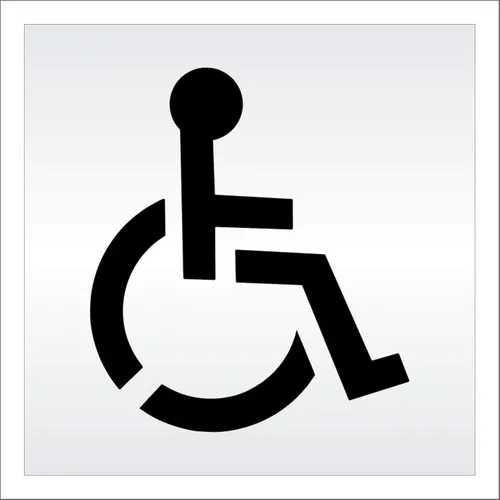 Vista 4 de Plantilla para estacionamiento – 39 pulgadas – Plantilla ADA para discapacitados (4 "trazos) – 39 pulgadas x 34 pulgadas x 1/8 pulgadas (128 mil)
