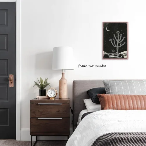 Vista 6 de Yostyle Arte de pared con diseño de paisaje del desierto occidental, póster de bloque de árbol de Joshua, decoración de pared bohemia del suroeste