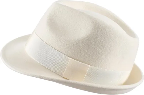 Vista 44 de Home Prefer Sombrero de invierno de fieltro de lana para hombre Sombrero de ala corta Fedora
