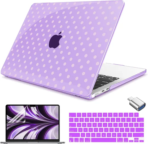 Vista 8 de Teryeefi Funda rígida para MacBook Air M3, M2, M4, MacBook Air de 13 pulgadas 2025, 2024, 2023, 2022, versión A3240, A3113, A2681, carcasa rígida