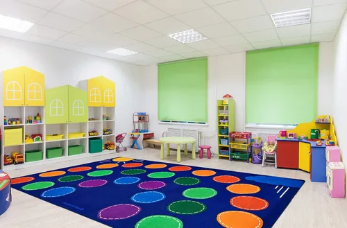 Vista 2 de Carpets for Kids 8412 Rainbow Seating Classroom KidsTeen - Alfombra rectangular de 7 pies 6 pulgadas x 12 pies, multicolor