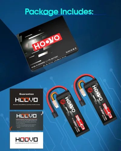 Vista 8 de HOOVO Batería LiPo de 11.1V 3S 5200mAh 60C con enchufe Tr 2Packs