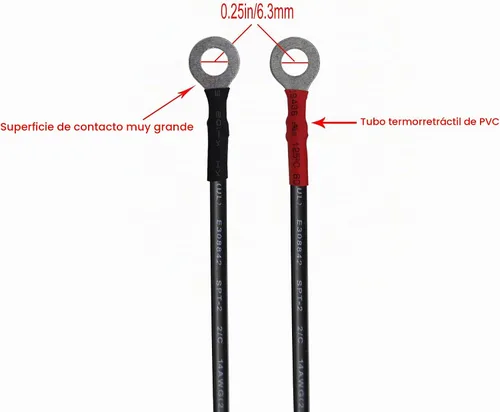 Vista 3 de Adaptador de Enchufe Macho de Servicio Pesado 14AWG 20A para Encendedor de Cigarrillos Cordón de Suministro de Energía con 6 pies / 1.9m Cable