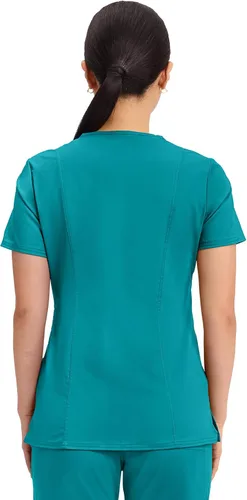 Vista 3 de Cherokee WW Revolution - Camisa de enfermería con 2 bolsillos para mujer Azul verdoso