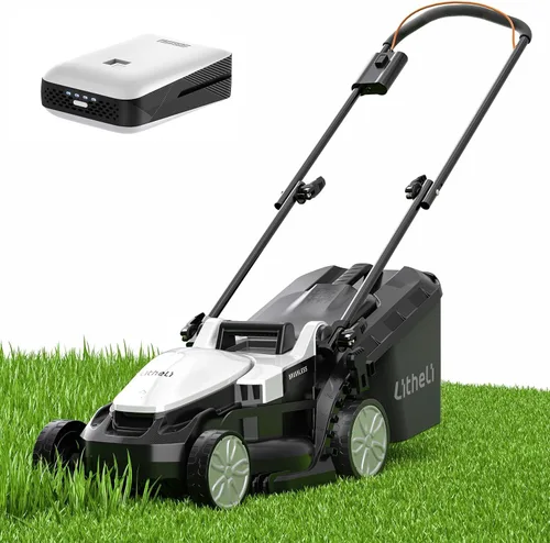 Vista 10 de Litheli Cortacésped inalámbrico de 13 pulgadas, U20 Handy+ 20V cortacésped eléctrico para jardín, patio y granja, ajuste de 5 alturas, peso ligero