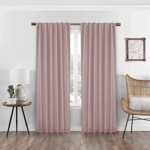 Vista 7 de ECLIPSE Absolute Zero Nora - Cortinas opacas con aislamiento térmico y bolsillo para cortinero, para dormitorio, panel individual, 50 x 95 pulgadas