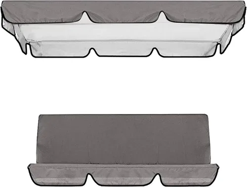 Vista 23 de Juego de fundas de repuesto para columpio de toldo, juego de repuesto para columpios de 2/3 plazas, protección para todo tipo de clima, columpios