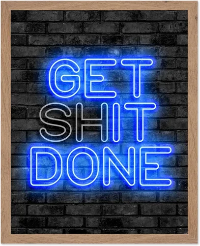 Vista 46 de Poster Master Life Is Short - Póster con texto en inglés "Buy the Shoes", impresión motivacional, arte neón, arte moderno, regalo para hombres