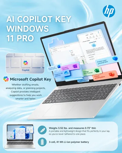 Vista 5 de HP Portátil con pantalla táctil de 15.6", Ryzen 7 7730U, SSD de 16 GB y 512
