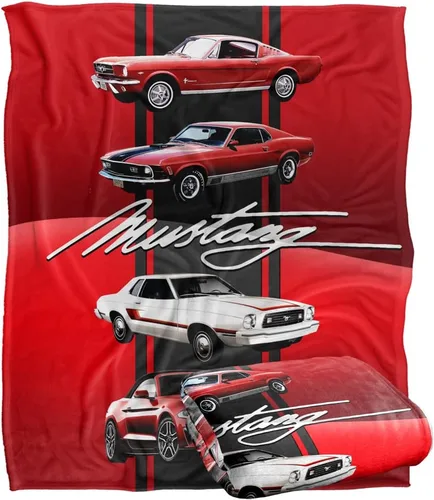 Vista 7 de Manta Ford de 36 x 58 pulgadas, Mustang Line Up Silky Touch Super Soft