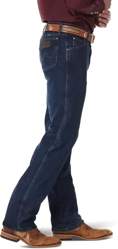 Vista 3 de Wrangler Jeans de corte vaquero de alto rendimiento para hombre que absorben la comodidad y ajuste regular Enjuague de medianoche