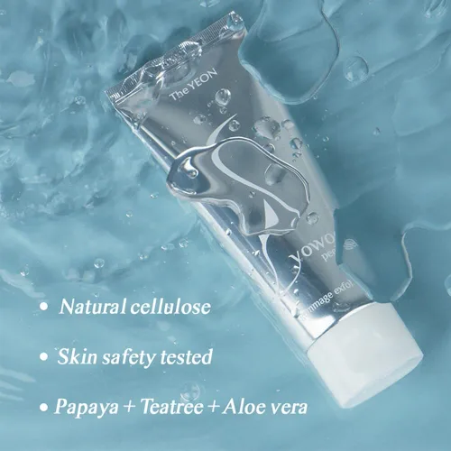 Vista 2 de TheYEON Yo-Woo Gommage Gommage, gel pelador facial/de cuerpo completo, removedor de piel muerta para piel brillante y juvenil, 3.4 fl oz