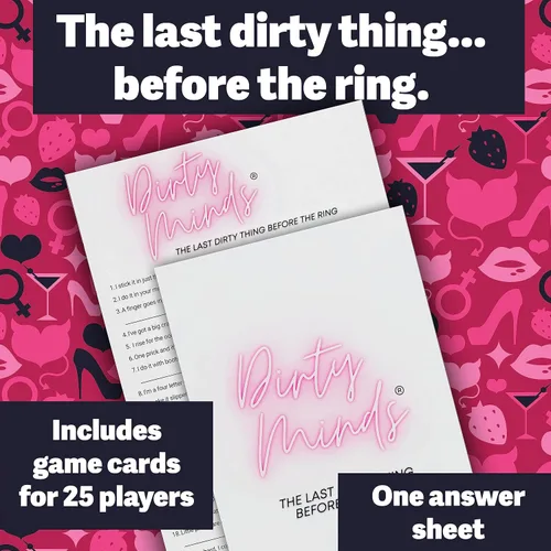Vista 4 de TDC Games Juegos de despedida de soltera de Dirty Minds para adultos, juegos de despedida de soltera con pistas traviesas para 25 invitados