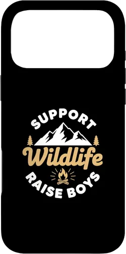 Vista 22 de Parent Support Wildlife Raise Boys - Mom Dad Outdoors Case for iPhone 16