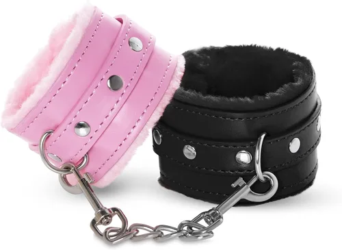 Vista 10 de Rbenxia Esposas de muñeca para adultos de cuero PU cinturón de sujeción de esposas Adjustable Handcuffs Ankle Bracelets,SM,Bondage Fetish