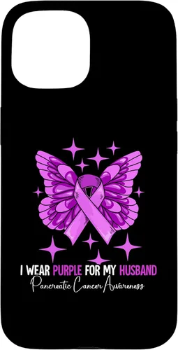 Vista 6 de I Wear Purple For My Husband Pancreatic Cancer Awareness Case for iPhone 16
