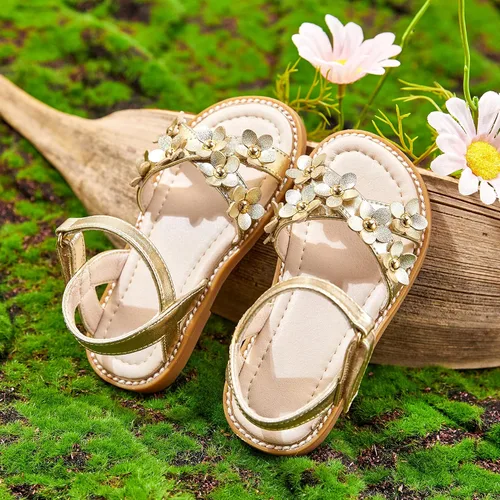 Vista 4 de GINFIVE Sandalias para niñas pequeñas, zapatos de verano para niñas pequeñas