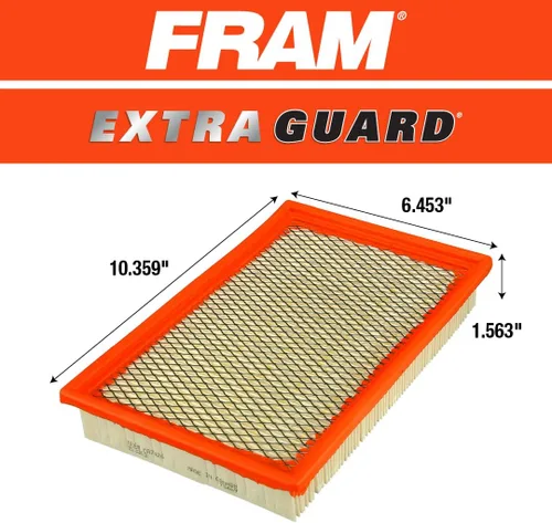 Vista 6 de Filtro de aire de motor FRAM Extra Guard de repuesto, fácil de instalar con protección avanzada del motor y rendimiento óptimo, CA7426
