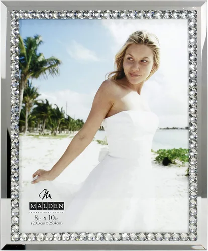 Vista 9 de Malden International Designs - Marco de fotos de cristal con joyas (5 x 7 pulgadas)