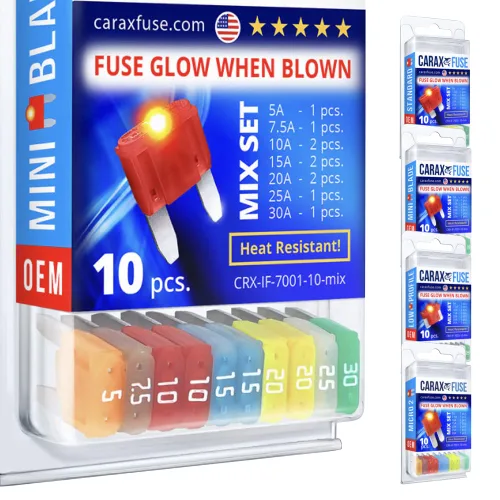 Vista 11 de CARAX Mini Micro Blade de perfil bajo ATT/LP-Mini - 10 piezas Kit surtido - Fusible Smart Auto Glow Fácil Identificación - Mezcla de 10 uds.