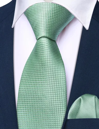 Vista 336 de Barry.Wang Corbata de niño regular seda tejida rayas sólido lazo bolsillo cuadrado