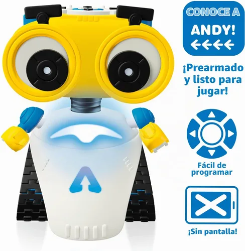 Vista 3 de Thames & Kosmos Andy: The Code & Play Robot Kit de codificación y robótica sin pantalla para mayores de 4 años Robot preconstruido con botones
