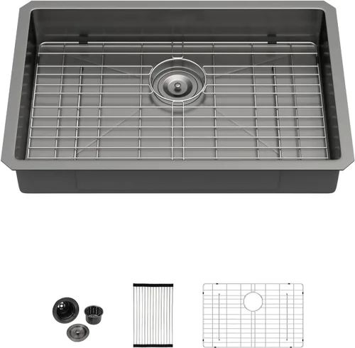 Vista 37 de Kichae Fregadero de Barra Bajo Montaje - Fregadero de Barra de Preparación de 12 x 15 Pulgadas de Acero Inoxidable Calibre 16 Fregadero de Cocina