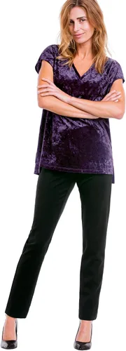 Vista 6 de Ellos Camiseta de terciopelo aplastado en talla grande para mujer