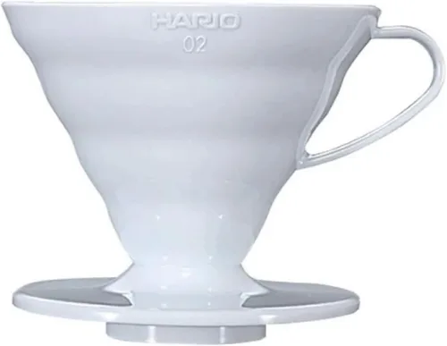 Vista 6 de HARIO Gotero de café de plástico V60, tamaño 02, transparente