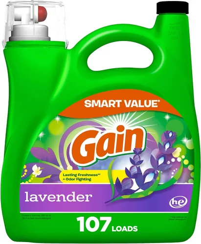 Vista 10 de Gain Detergente líquido para ropa, aroma a lavanda, 154 onzas líquidas, 107 cargas, compatible con HE, detergente líquido para ropa (paquete de 2)