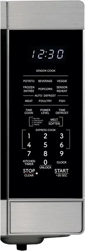 Vista 16 de SHARP Horno microondas para encimera con plato giratorio extraíble de 16.5 pulgadas, 1200 vatios, 2.2 pies cúbicos, acero inoxidable Acero