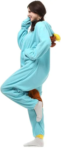 Vista 4 de NAITOKE Adult Stitch Onesies Animal Pajamas Cosplay Costumes Party Wear Blue Cartoon Sleepwear