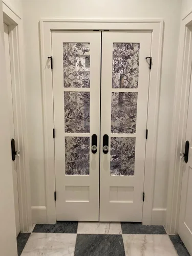 Vista 8 de Papel tapiz de vinilo autoadhesivo con espejo antiguo (120 x 52 pulgadas, plateado)