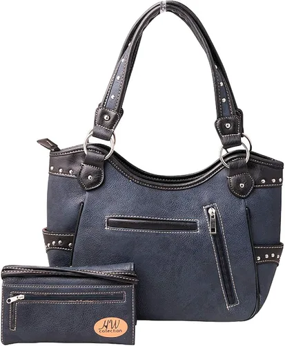 Vista 5 de HW Collection - Juego de bolso y cartera con diseño de elefante, color occidental