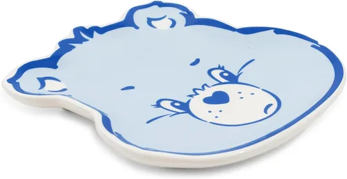 Vista 2 de Care Bears - Bandeja de cerámica esculpida con cara de oso gruñón, organizador de platos de almacenamiento para joyas, accesorios, llaves y más