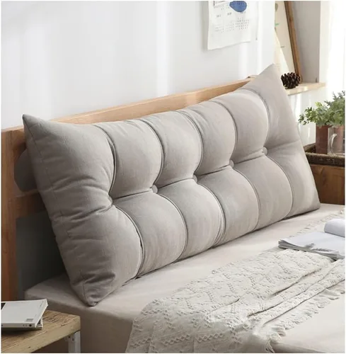 Vista 6 de Cojín de respaldo grande para cabecero, soporte de espalda para sentarse en la cama, almohada de noche, almohada de lectura, cabecera de cama, Marrón