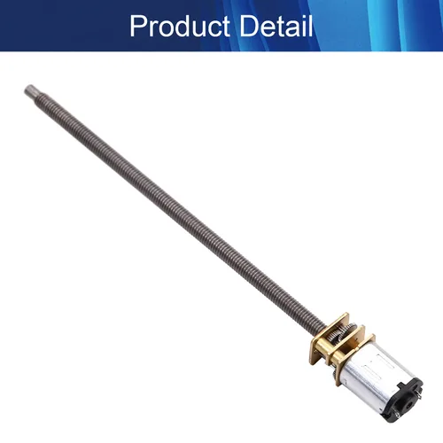 Vista 4 de Motor de engranajes de reducción de velocidad N20 de 12 V 400 RPM de CC con eje de rosca de tornillo de plomo M4x100mm para juguetes electrónicos