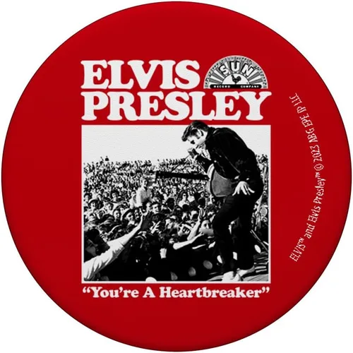 Vista 3 de Sun Records X Elvis Presley PopSockets PopGrip estándar You're A Heartbreaker