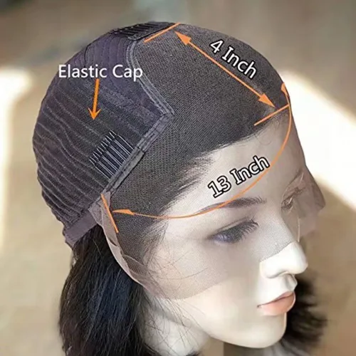 Vista 7 de Match All Skin Blunt Cut Bob Glueless Lace Wig Pre Plucked Natural Baby Hair Short Bob Bone Straight 13X4 HD Invisible Lace Wig Braizilian Human