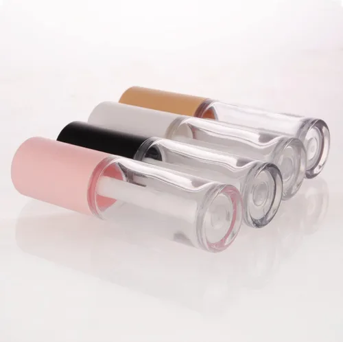 Vista 6 de COSIDEA 15 tubos vacíos de PETG grandes doe foot Wand Lip Gloss Tubes de 0.3 fl oz 0.33 oz tubo de brillo de labios nude con aplicador de cepillo