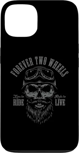 Vista 7 de Forever Two Wheels Biker Skull with Beard Motorcycle Design - Carcasa para iPhone 17