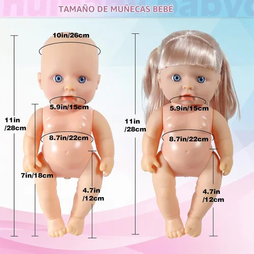 Vista 5 de WONDOLL 19 piezas de ropa de muñeca de 8 a 10 pulgadas, accesorios para bebé, ropa de muñeca, disfraces, regalo de Navidad y cumpleaños para niña