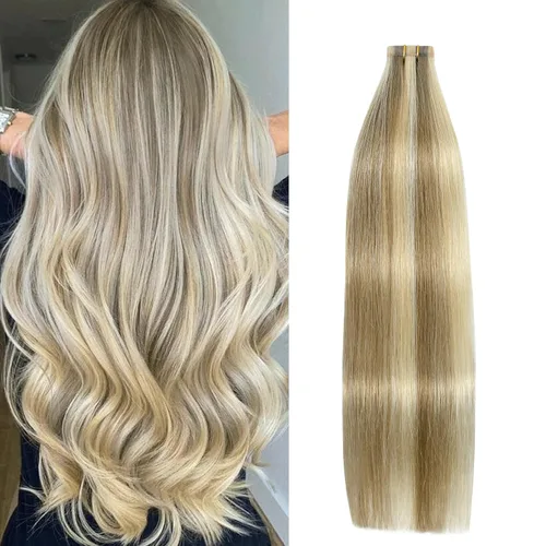 Vista 33 de Extensiones de cabello humano real color negro azabache, extensiones de cabello humano 100% Remy, sedosas y lacias, para mujeres, 20 unidades por
